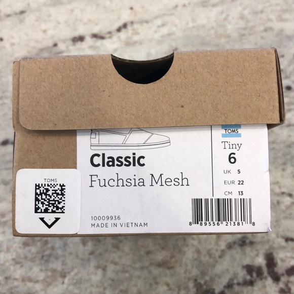 TOMS Kids - Alpargata Mesh in Fuchsia - Picture 7 of 8